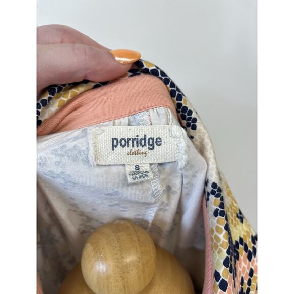 Porridge Anthropologie Sz Small Yellow Honeycomb Button Down Long Sleeve - Picture 5 of 11